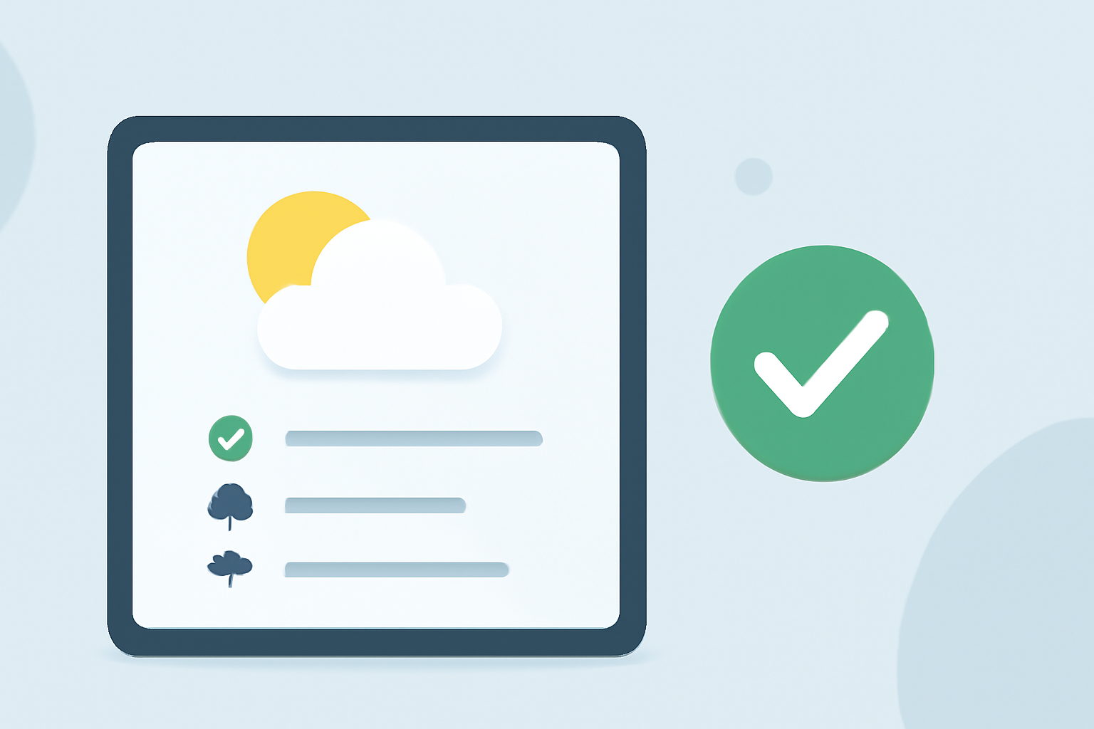 Weather for Golf Trips: Checklist on iPad