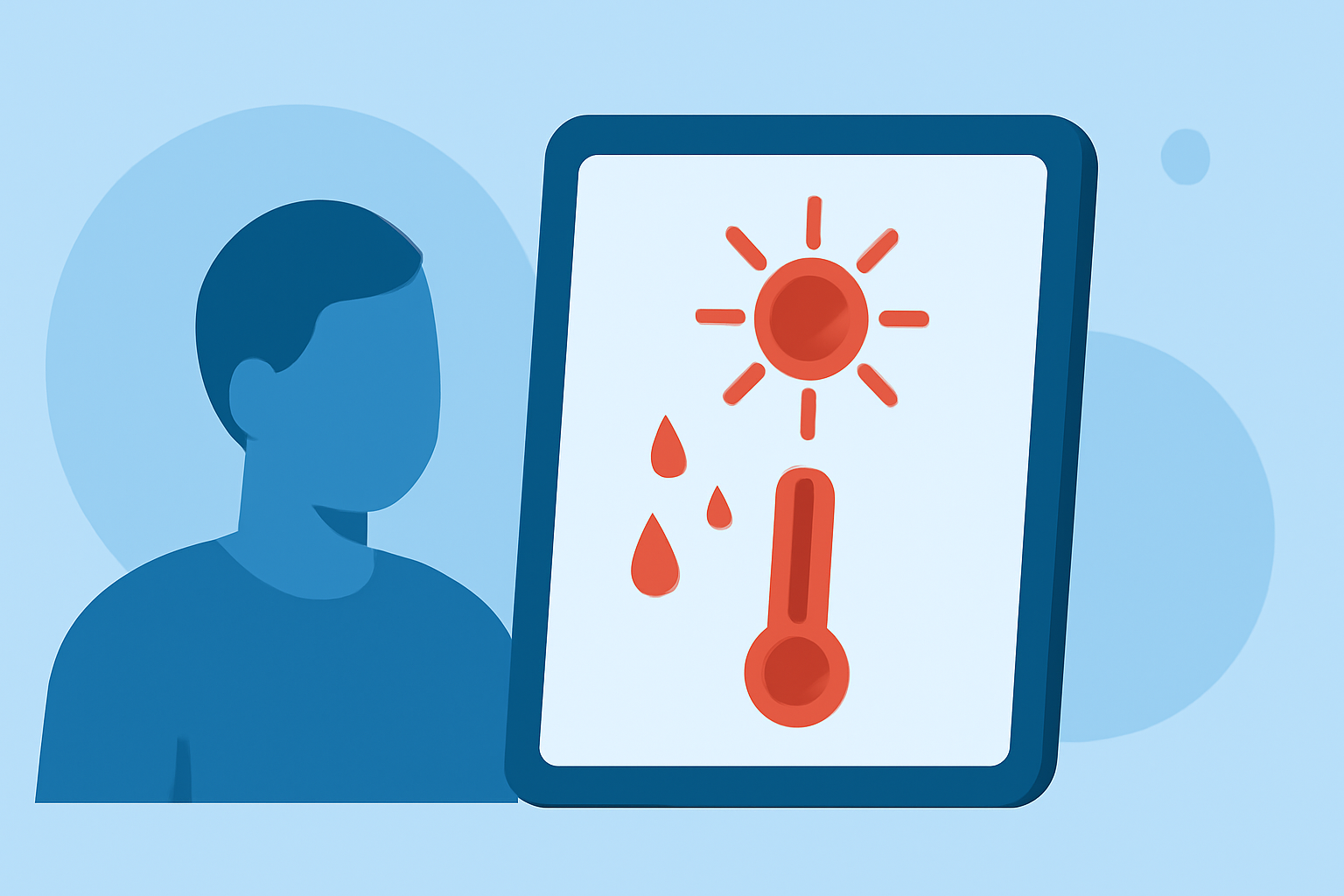 Heat Stroke Prevention Basics on a Tablet