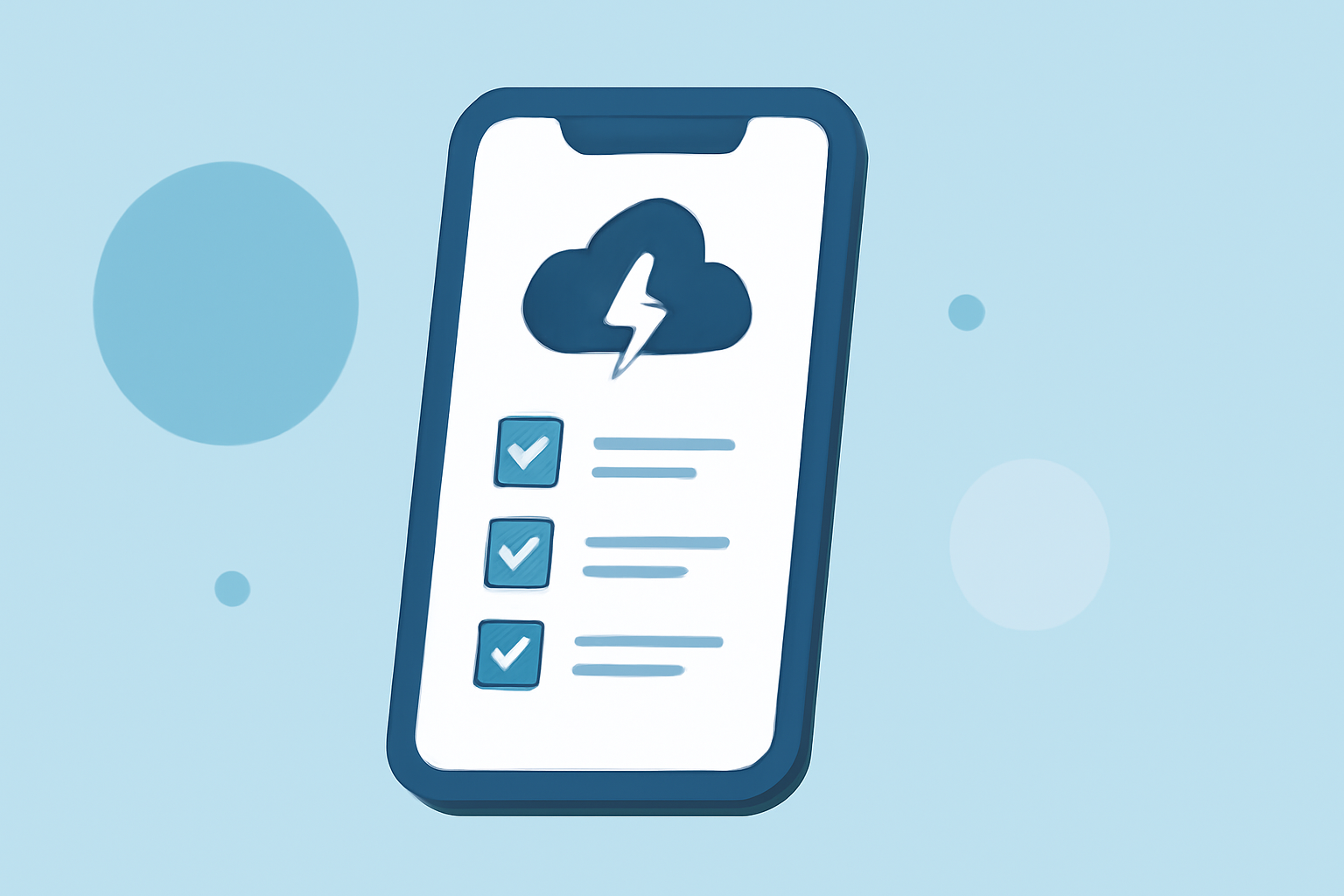 Creating a Storm Path Tracking Checklist on iPhone