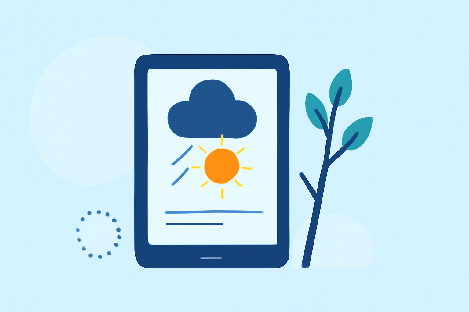 Weather for Tree Pruning Basics on a Tablet