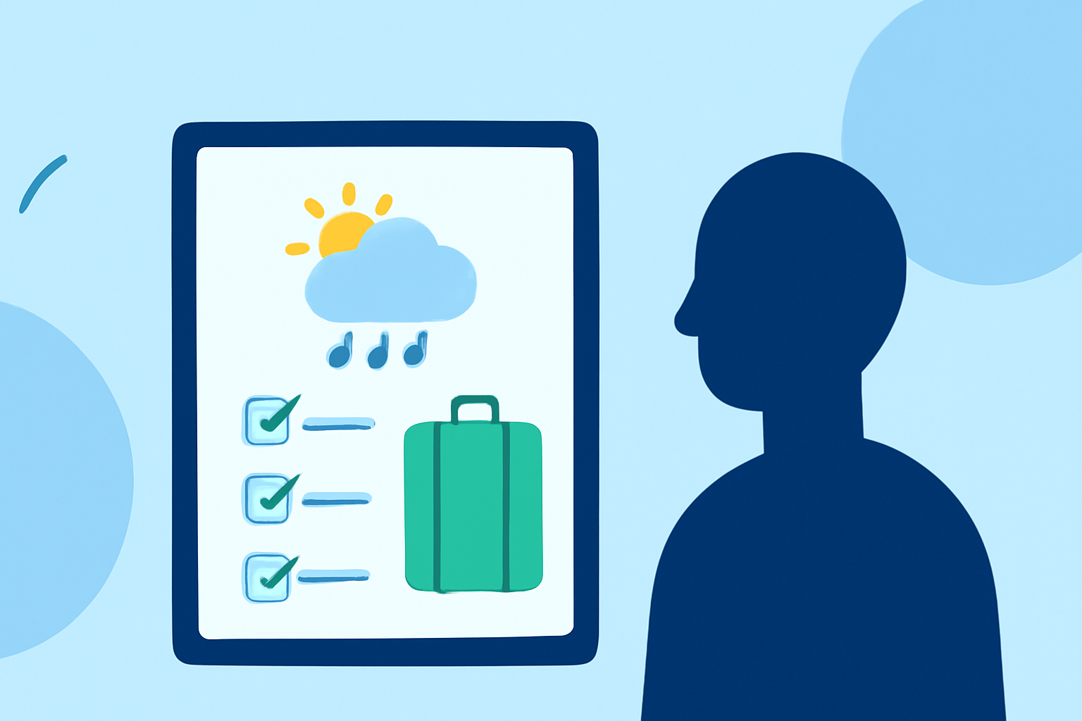 Weather and Packing for a Destination Step-by-Step on iPad