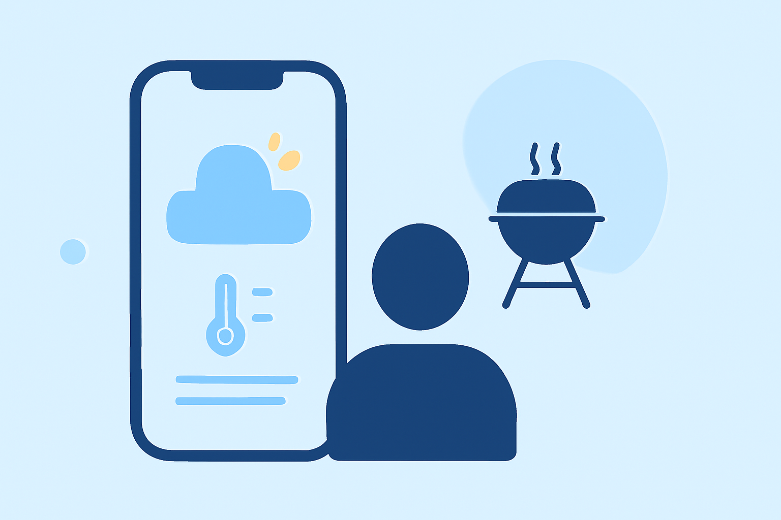 Weather Forecast for Outdoor Barbecue Planning on iPhone