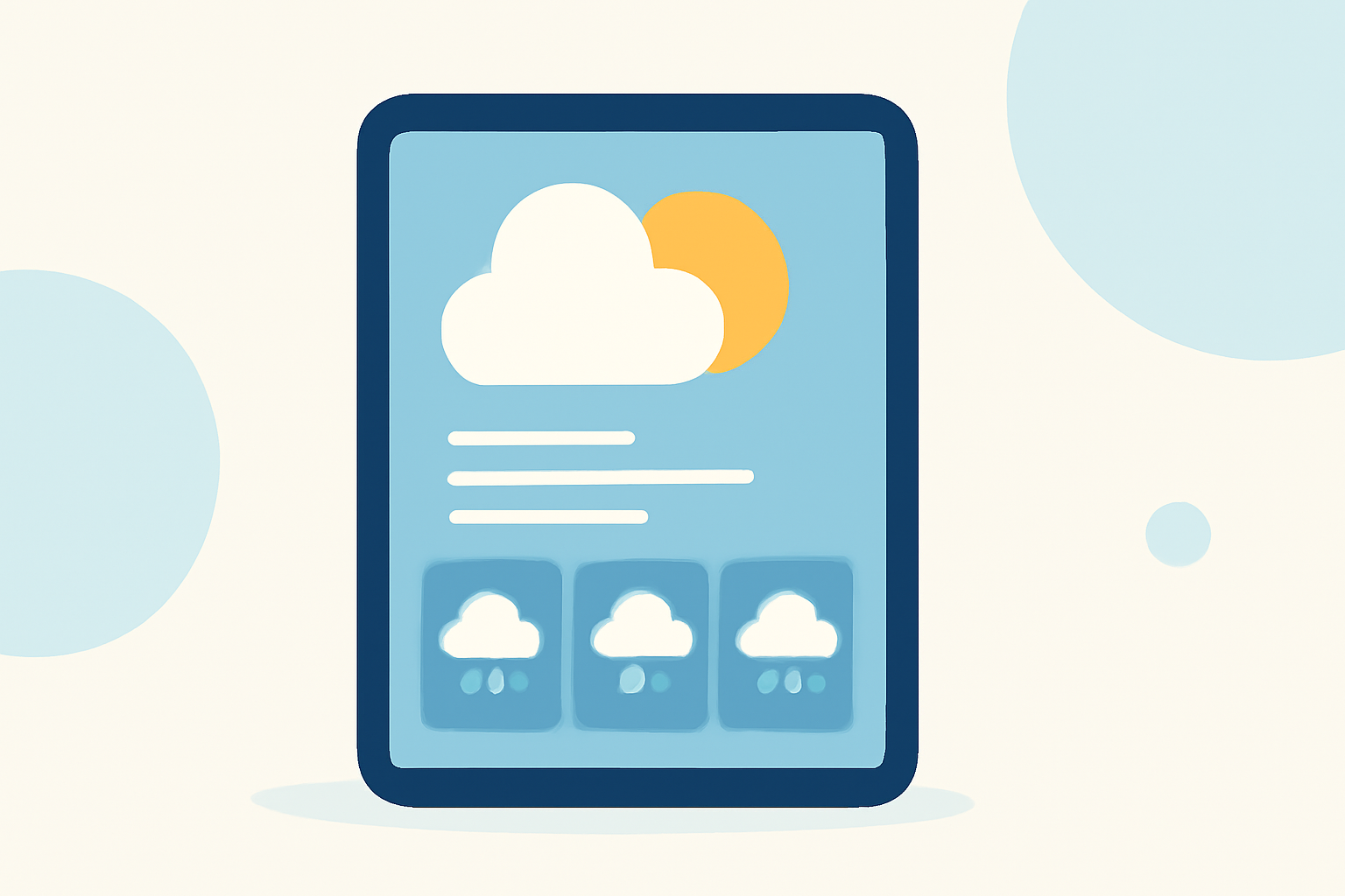 Weather Banner Styles Explained on iPad