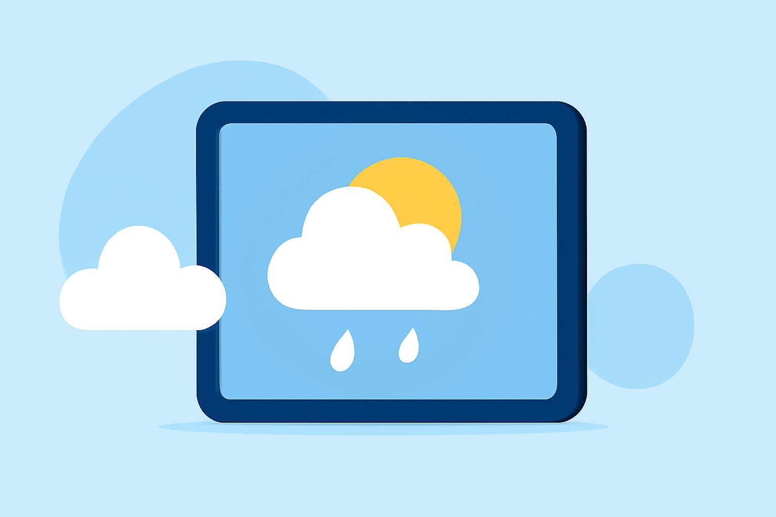 Easy Weather for Layovers on a Tablet