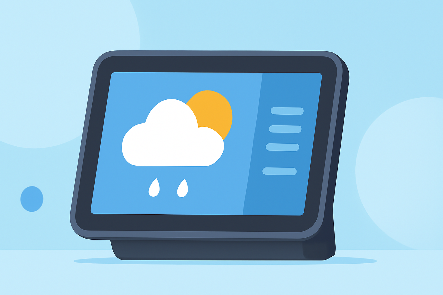 Weather for Rideshares Guide on a Smart Display