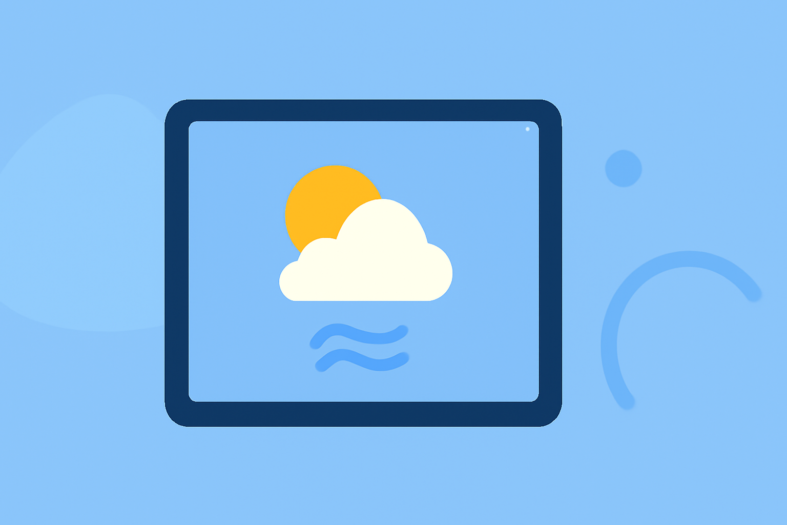 Easy Weather Forecast Confidence on a Tablet