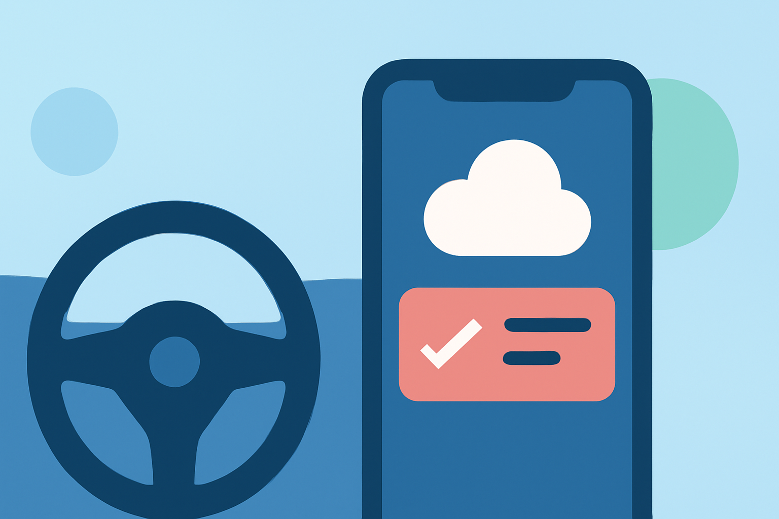 Weather App Notification Permissions Checklist in the Car