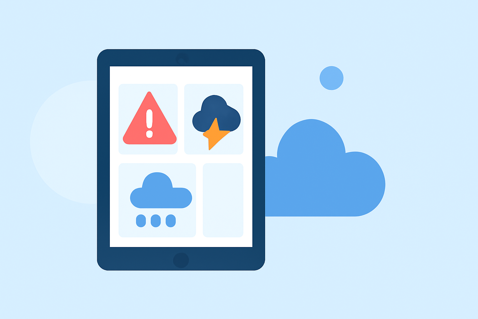 Weather Alert Types Workflow on iPad