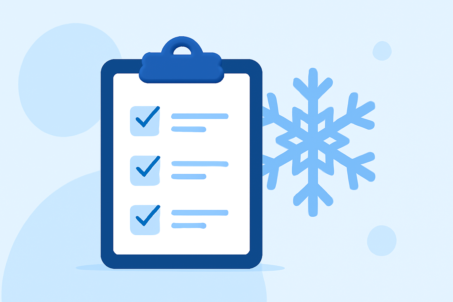 Snow Delays for Flights Checklist