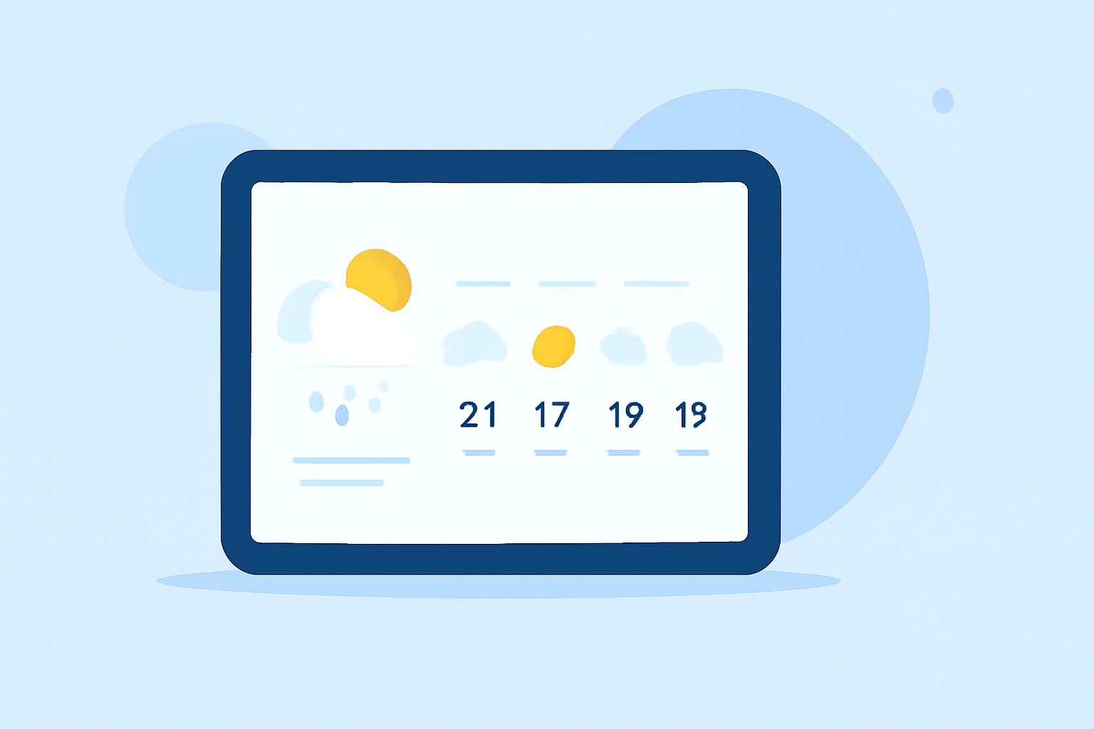 Common Hourly Weather Forecast Questions on a Tablet