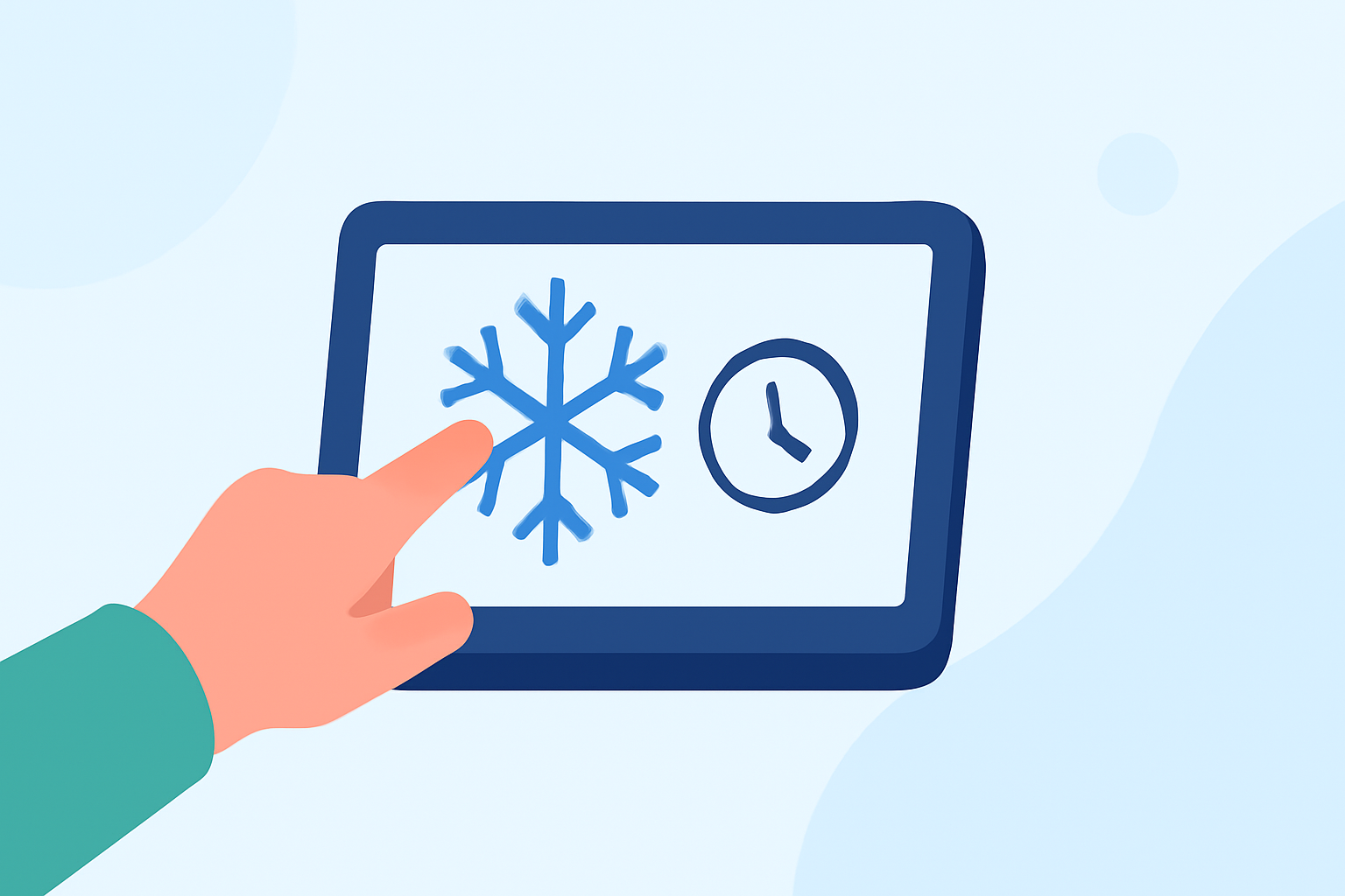 Setting Up Snow Start Times on Your Smart Display