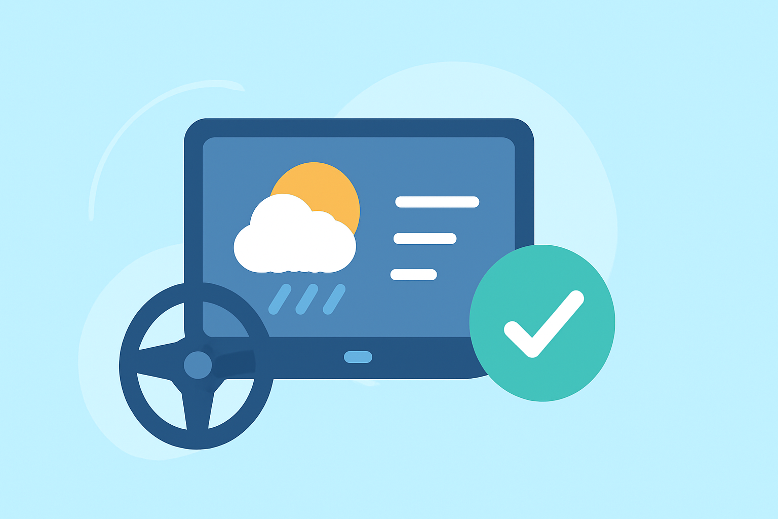 Weather Notification Scheduling Checklist in Your Car