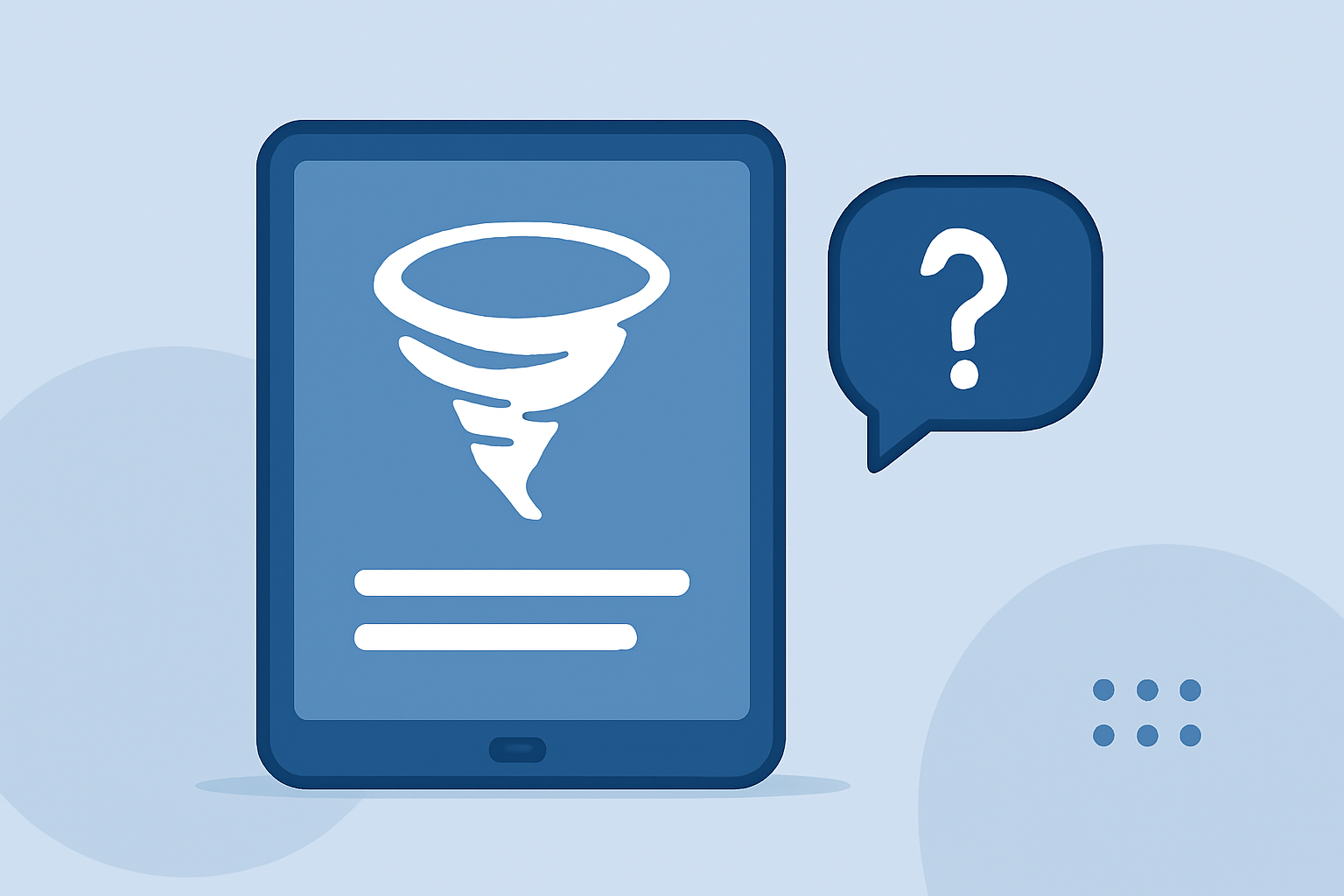 Common Tornado Alerts Questions on a Tablet