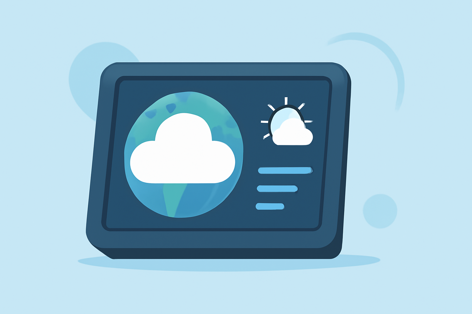 Weather Satellite Data Guide on a Smart Display