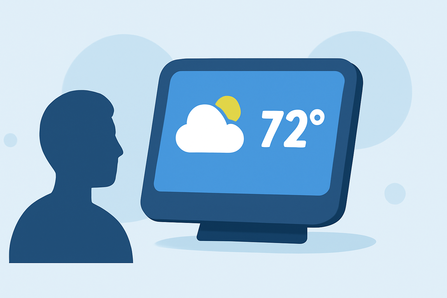 Pro Weather for School Drop-Off on a Smart Display