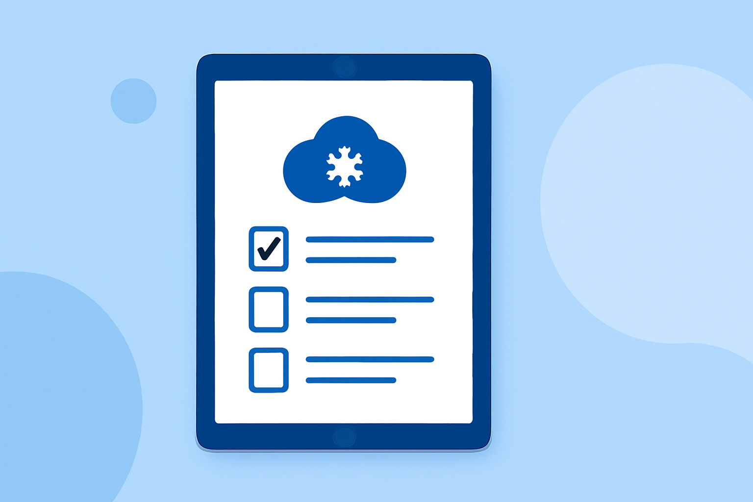 Blizzard Alerts Checklist on iPad