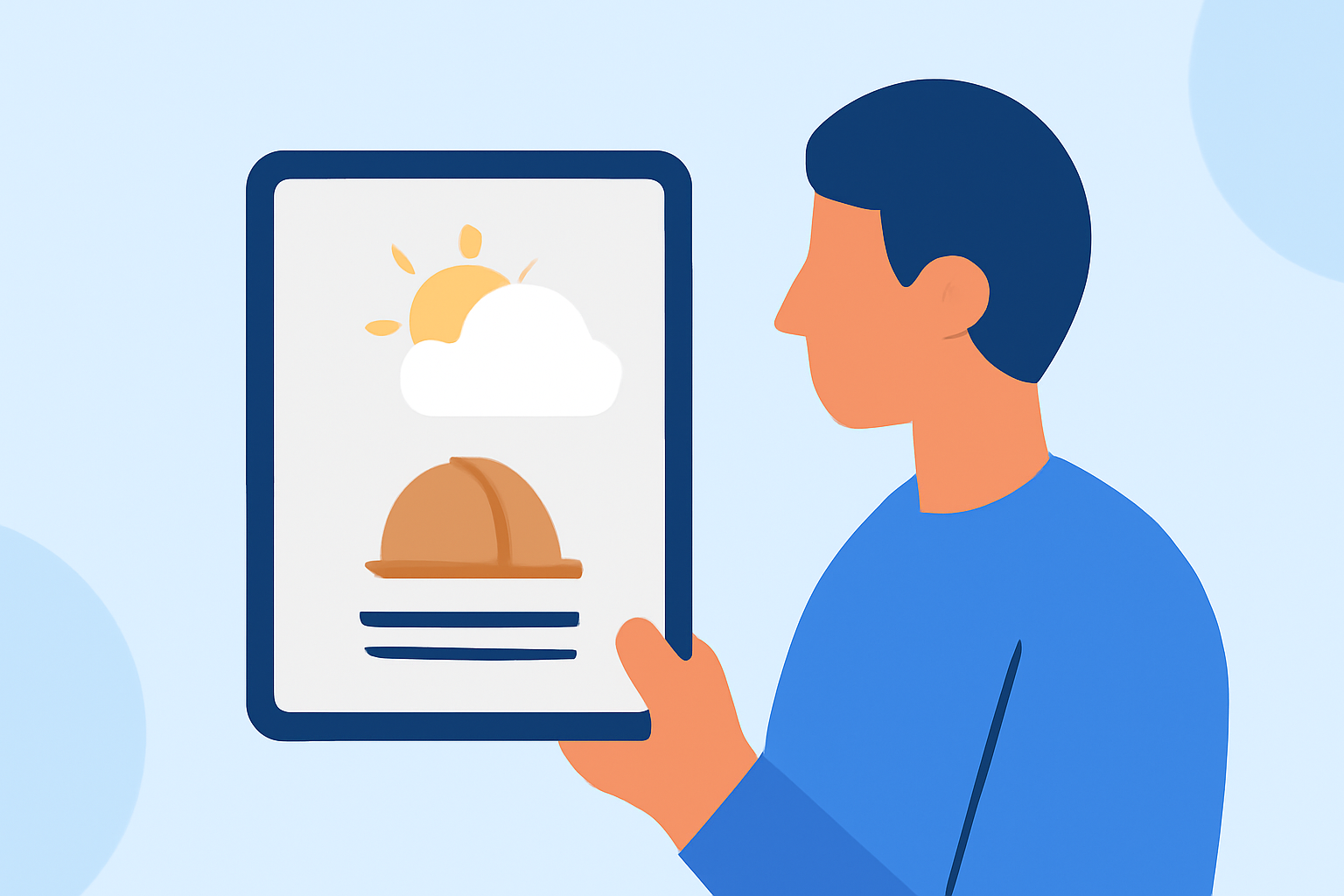 Quick Weather Updates for Outdoor Construction on iPad