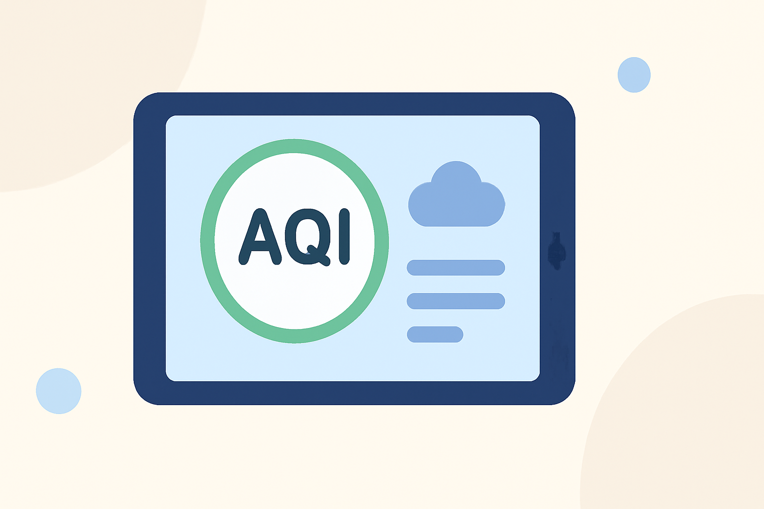 AQI Monitoring Basics on a Tablet