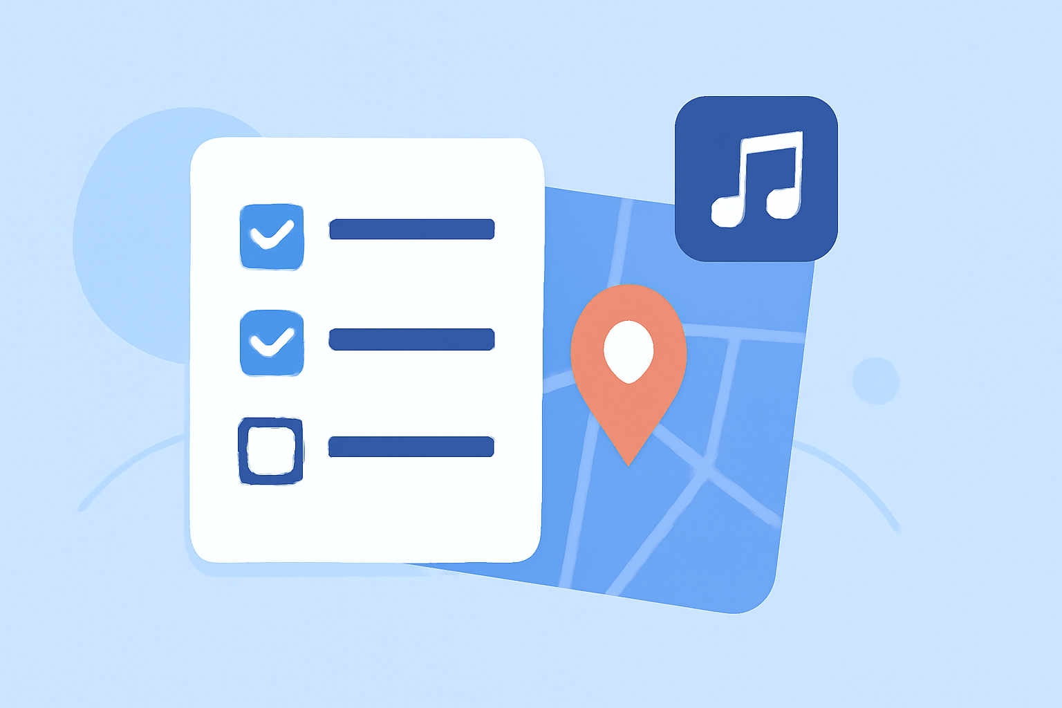 Map Overlay with Music Edits Checklist for YouTube