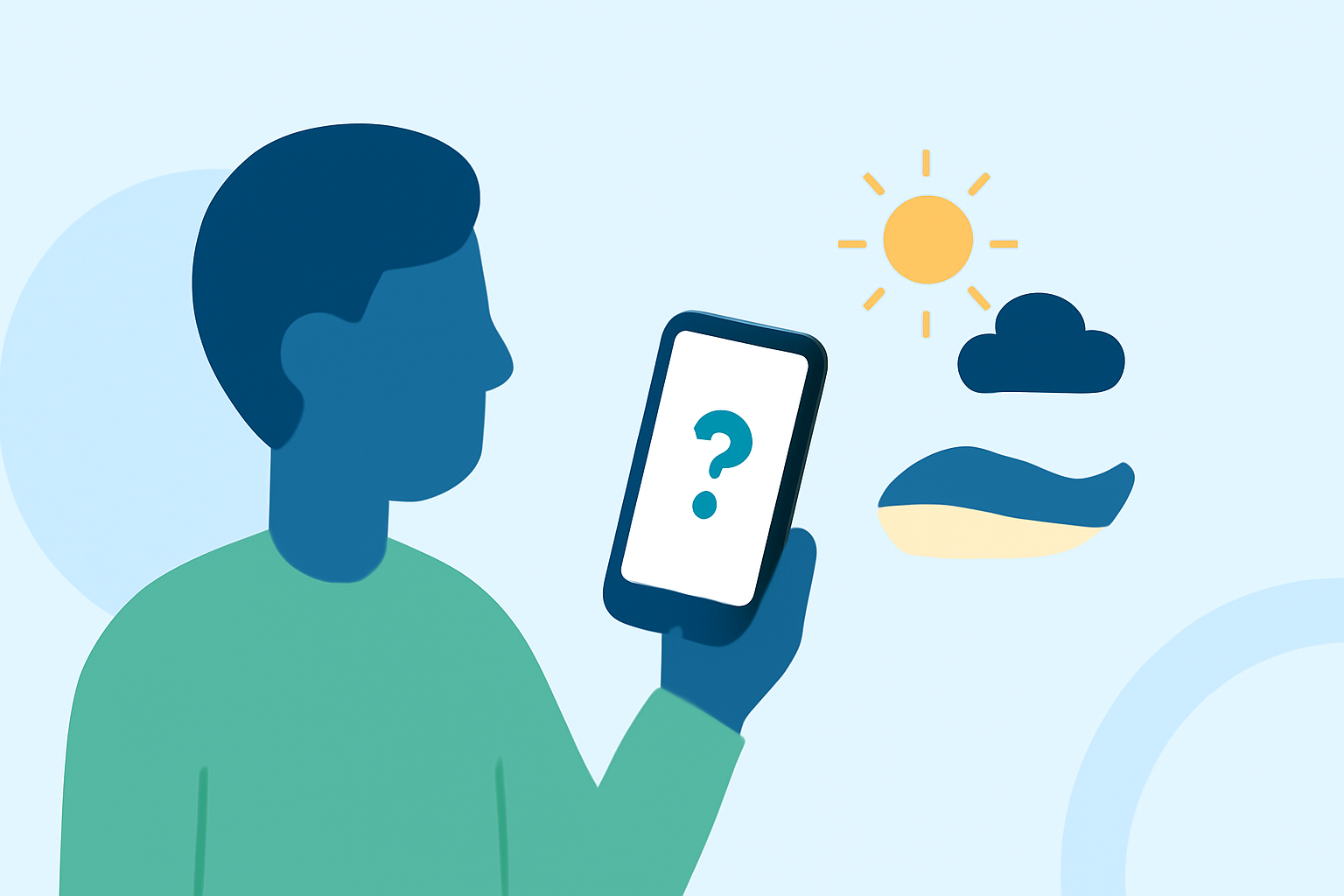 Navigating Beach Destination Weather Questions on Android